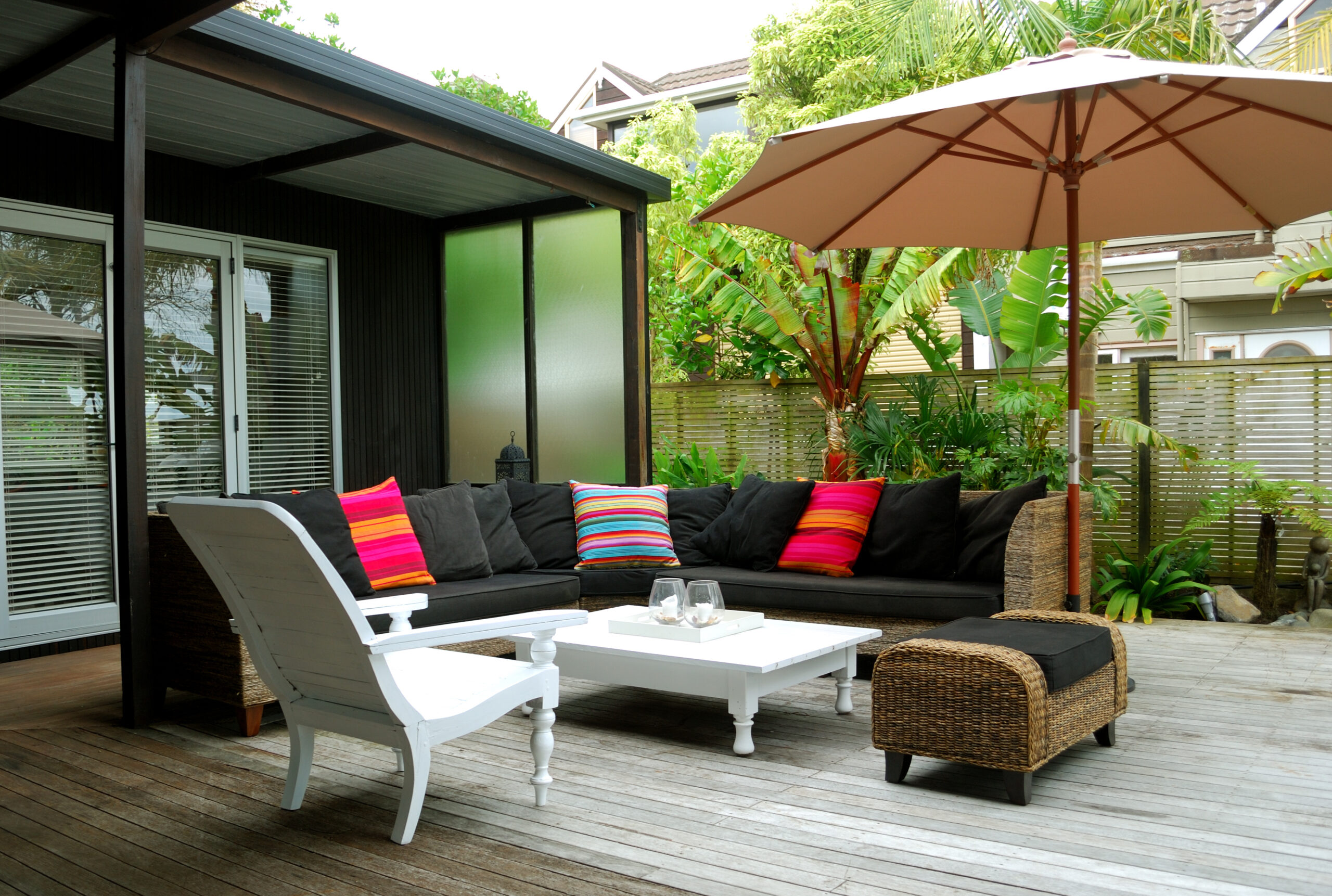 Stylish outdoor terrace